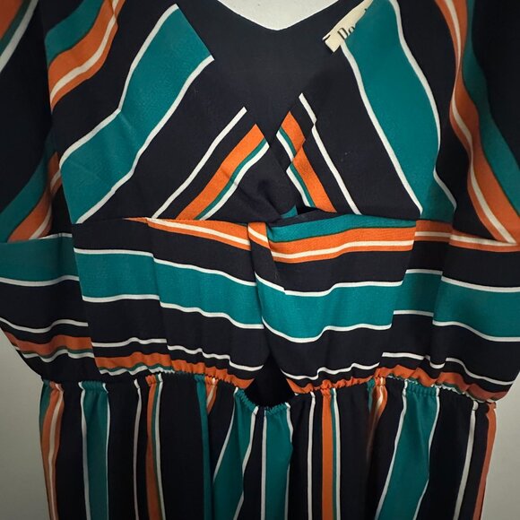 Peach Love California Stripped Jumpsuit - Picture 2 of 2